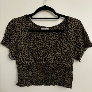 Urban Outfitters Cropped Short Sleeve Shirt